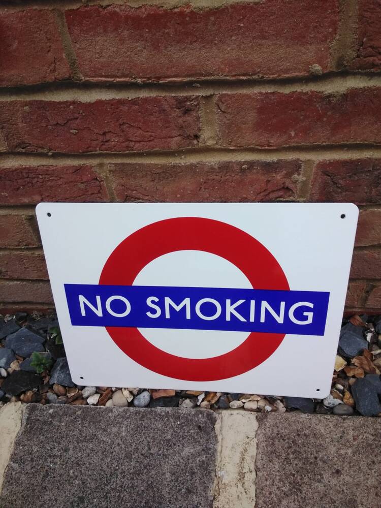 LONDON UNDERGROUND NO SMOKING Sign