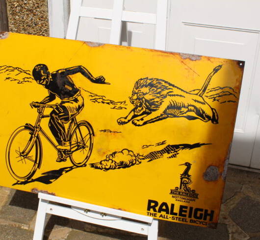RALEIGH ALL STEEL BICYCLE GRAPHIC Sign