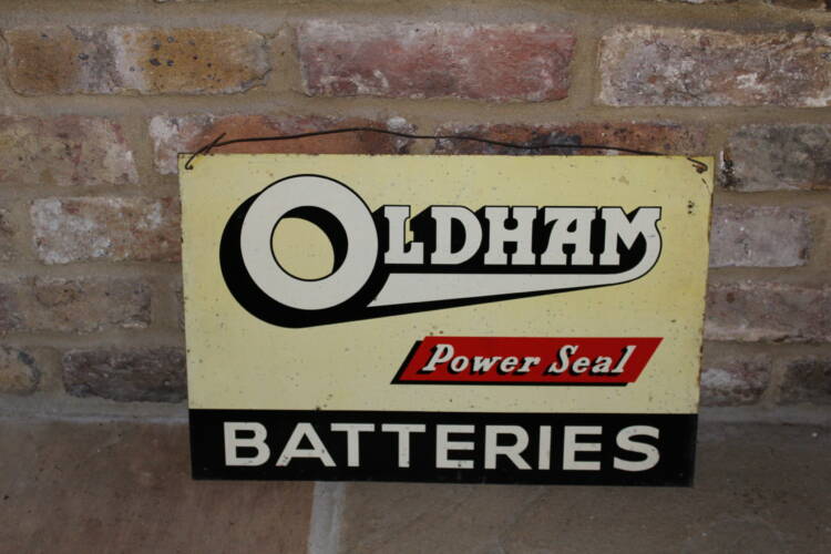 OLDHAM BATTERIES Sign