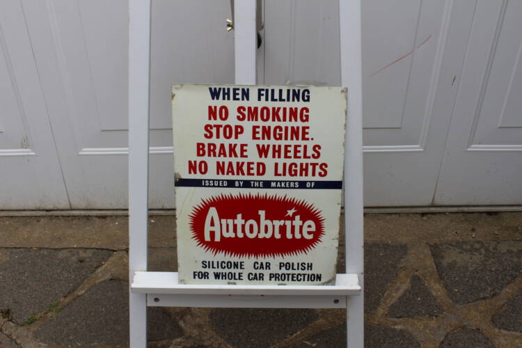 AUTOBRITE tin sign