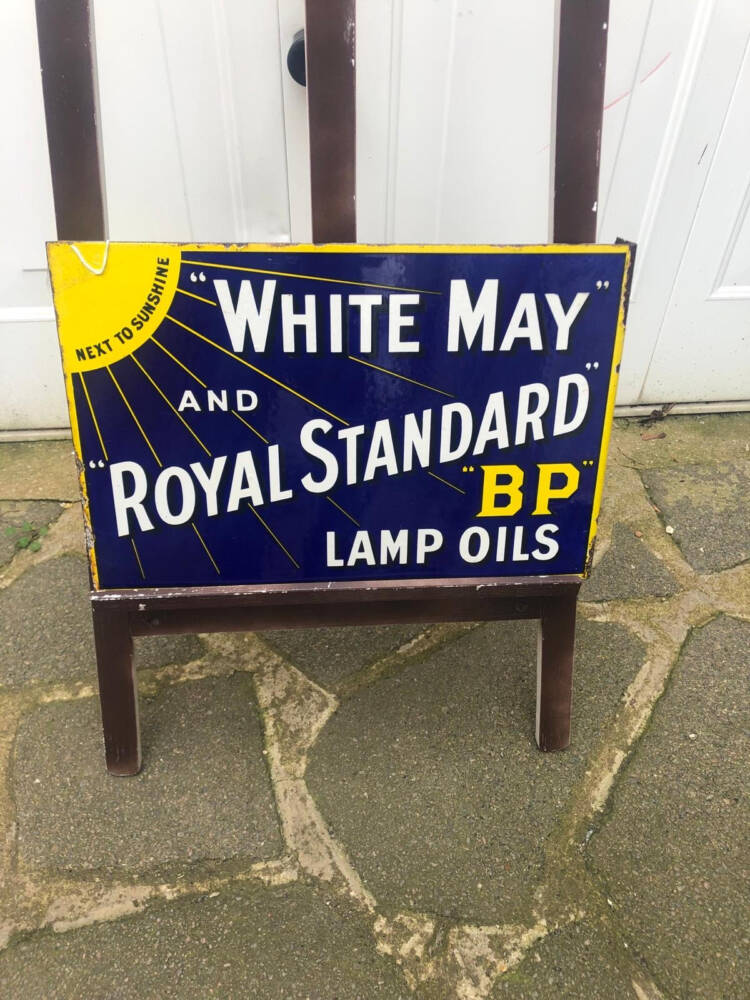 WHITE MAY & ROYAL STANDARD BP LAMP OIL Sign