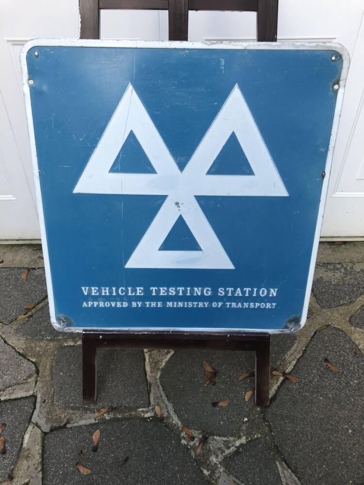 MOT TESTING STATION Sign