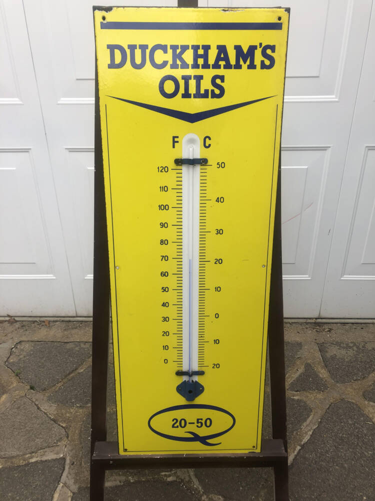 DUCKHAMS OIL THERMOMETER SIGN
