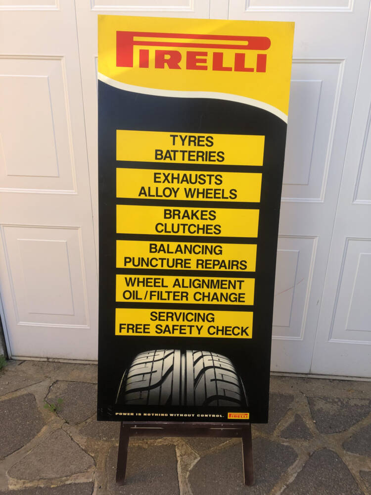 PIRELLI Service Schedule Sign
