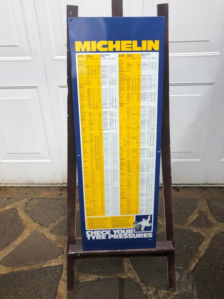 MICHELIN Tyre Pressure Sign