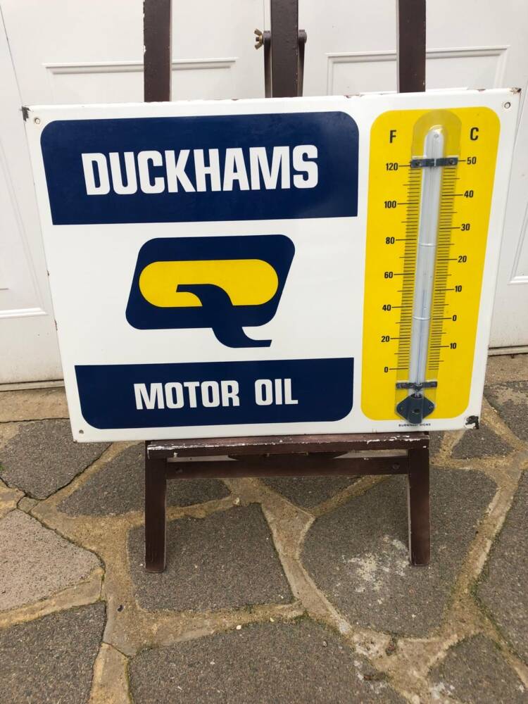 DUCKHAMS MOTOR OIL Enamel Sign