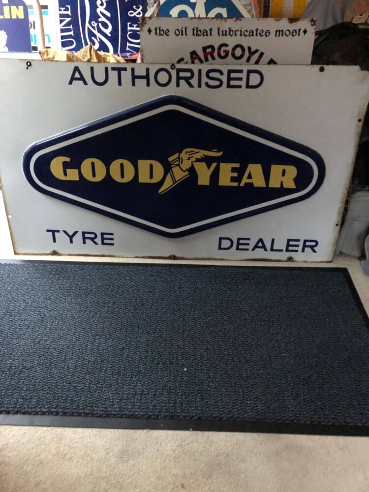 GOODYEAR Embossed Enamel Sign