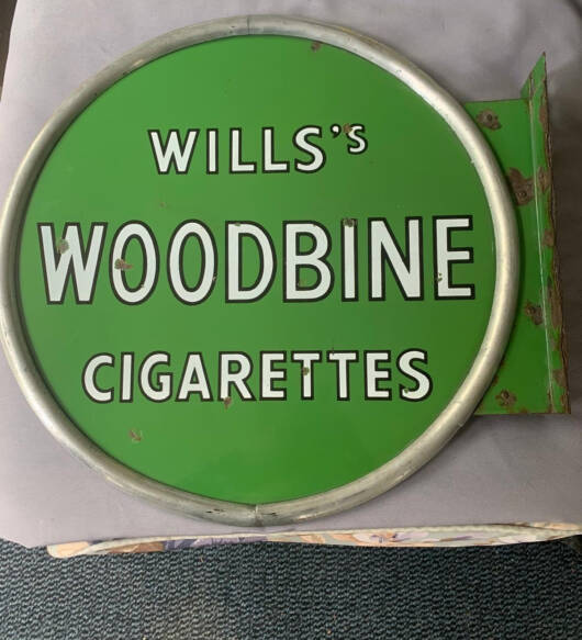 WILL'S WOODBINE CIGARETTES Sign
