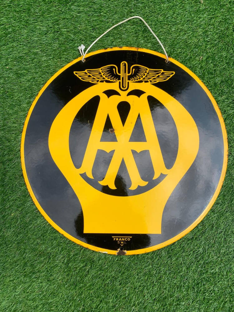 AA Enamel Sign