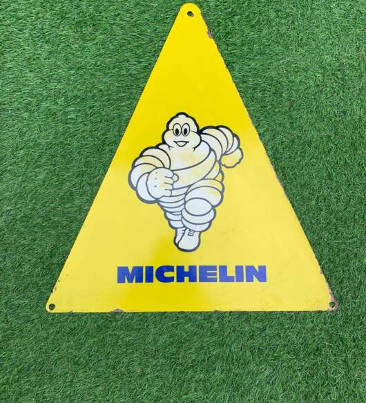 MICHELIN Enamel Triangle Sign
