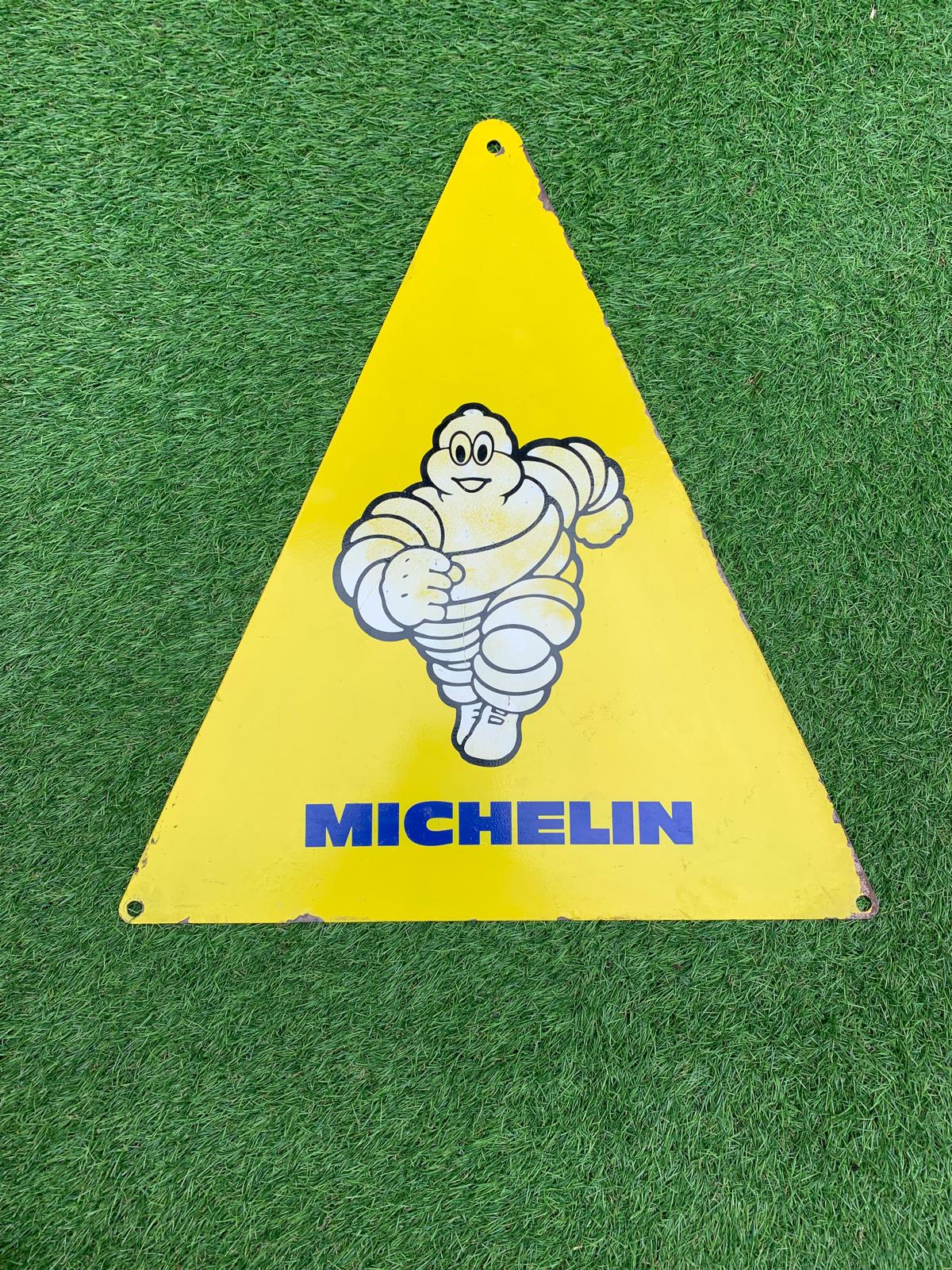 MICHELIN Enamel Triangle Sign